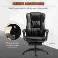 thumbnail image 5 of Vinsetto High Back Massage Office Chair with 6-Point Vibration, 5 Modes, Executive Chair, PU Leather Swivel Chair with Reclining Back, and Retractable Footrest, Black, 5 of 10