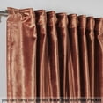 thumbnail image 5 of 3S Brother's Burnt Orange Extra Long Shiny Velvet Curtains Luxury Colors Light Blocking Hang Back Tab & Rod Pocket 1 Panel Curtain 5-30 Ft Home Décor Custom Made Drapes -Made in Turkey(100"W X 264"L), 5 of 6