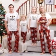 thumbnail image 2 of Penkiiy Christmas Pajamas for Family Matching Pjs Set, Red Plaid Reindeer Holiday Xmas Pajamas for Women Men Kids Red XL, 2 of 6