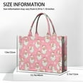 thumbnail image 3 of Large Capacity Tote Bag,Pink Christmas Santa Pattern Handbag Fashion Luxury Tote Bag,15.7"x13"x 5.1" Inches,Laptop Compatible, 3 of 6
