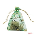 thumbnail image 1 of Oro estampado corazón bolsa de organza multicolor Favor de la boda regalo de joyería bolsas de dulces 100 piezas Speravity JJ16342-08, 1 of 7