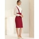 thumbnail image 4 of Falda de cintura alta con tirantes ajustables para mujer Borgoña L, 4 of 6