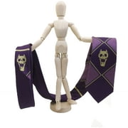 Killer Queen Skulls Purple Necktie Jojo's Bizarre Adventure Neck Tie Kira Door