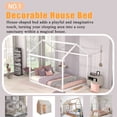 thumbnail image 3 of Bellemave Queen Size House Bed, Wood Montessori Floor Beds with Headboard Frame, No Box Spring Needed (Gray), 3 of 10