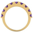thumbnail image 5 of 1.53 ctw Wedding Band for Women - 18K Yellow Gold Natural Amethyst Stackable Eternity Ring, 5 of 6