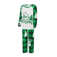 thumbnail image 3 of Elippeo Christmas Pajamas for Family Long Sleeve Snowflake Print Tops + Plaid Pants Set Winter Sleepwear, 3 of 10