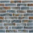thumbnail image 1 of Dundee Deco 3D Wall Panels - Peel and Stick Wall Sticker, Modern Faux Brick Orange Light Grey Self Adhesive Foam Wall Paneling for Interior Wall Decor, Pack of 10, Covers 57.5 sq. ft., 1 of 5