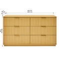 thumbnail image 2 of Better Homes & Gardens Lillian 6 Drawer Dresser, 64" Wide, Natural Pine, 2 of 7