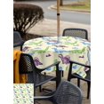 thumbnail image 5 of Outdoor Tablecloth with Umbrella Hole for Patio/Picnic/Party/Camping, Cartoon Dinosaur Waterproof Table Cloth Square Cover Washable, Watercolor Green Blue Dino Yellow (60"x 60"), 5 of 8