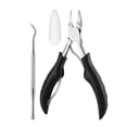 thumbnail image 2 of Soidarity Cortaúñas de acero inoxidable para uñas encarnadas, removedor de uñas de los pies, alicates de bolsillo de viaje para manicura y pedicura, Juegos de manicura Negro Soidarity CE003228-02, 2 of 8