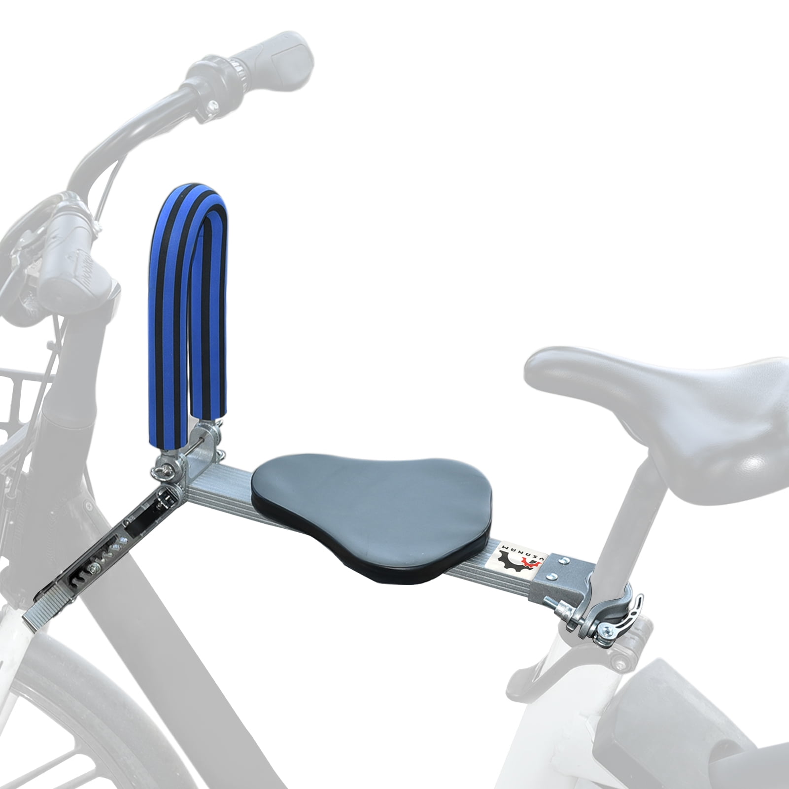 Folding Child Bike Seat with Handrail Storage Bag Portable