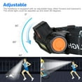 thumbnail image 5 of Headlamp Flashlight, 500 Lumens USB Rechargeable Headlamp Ultra Bright LED Headlight Waterproof for Outdoors, Running, Camping, Hiking, 5 of 8