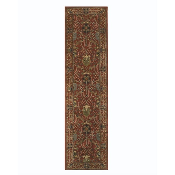 Hand-tufted Wool Rust Traditional Oriental Morris Rug