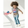 thumbnail image 5 of Paw Patrol 4th of July Toddler Girl Boy Outfit USA Flag Patriotic Kids Shirts Toddler Kids T-Shirt T Shirt Gray 4T, 5 of 6