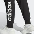 thumbnail image 3 of adidas Women's Essentials Linear French Terry Cuffed Pants Plus Size, Black/White, 3X, 3 of 4