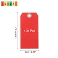 thumbnail image 2 of Uxcell 100Pcs Etiquetas colgantes, Etiquetas con cuerda de alambre, Etiquetas de papel en blanco para etiquetar, Etiquetas para equipaje, ropa, botella de vino (4.76" x 2.36", Rojo), 2 of 6