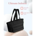 thumbnail image 4 of Gynky Tote Bag for Women, Lightweight Puffy Tote Handbag, Quilted Satchel Crossbody Bag for Women Work Travel, Black, 4 of 7