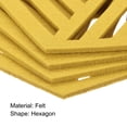 thumbnail image 4 of Uxcell Felt Coasters, Hexagon Mat Pad Coaster for Drink Cup Pot Bowl Vase, Yellow 4 Pack, 4 of 5