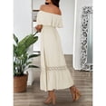 thumbnail image 5 of Women's vacation casual off-shoulder fitted waist dress, 5 of 5