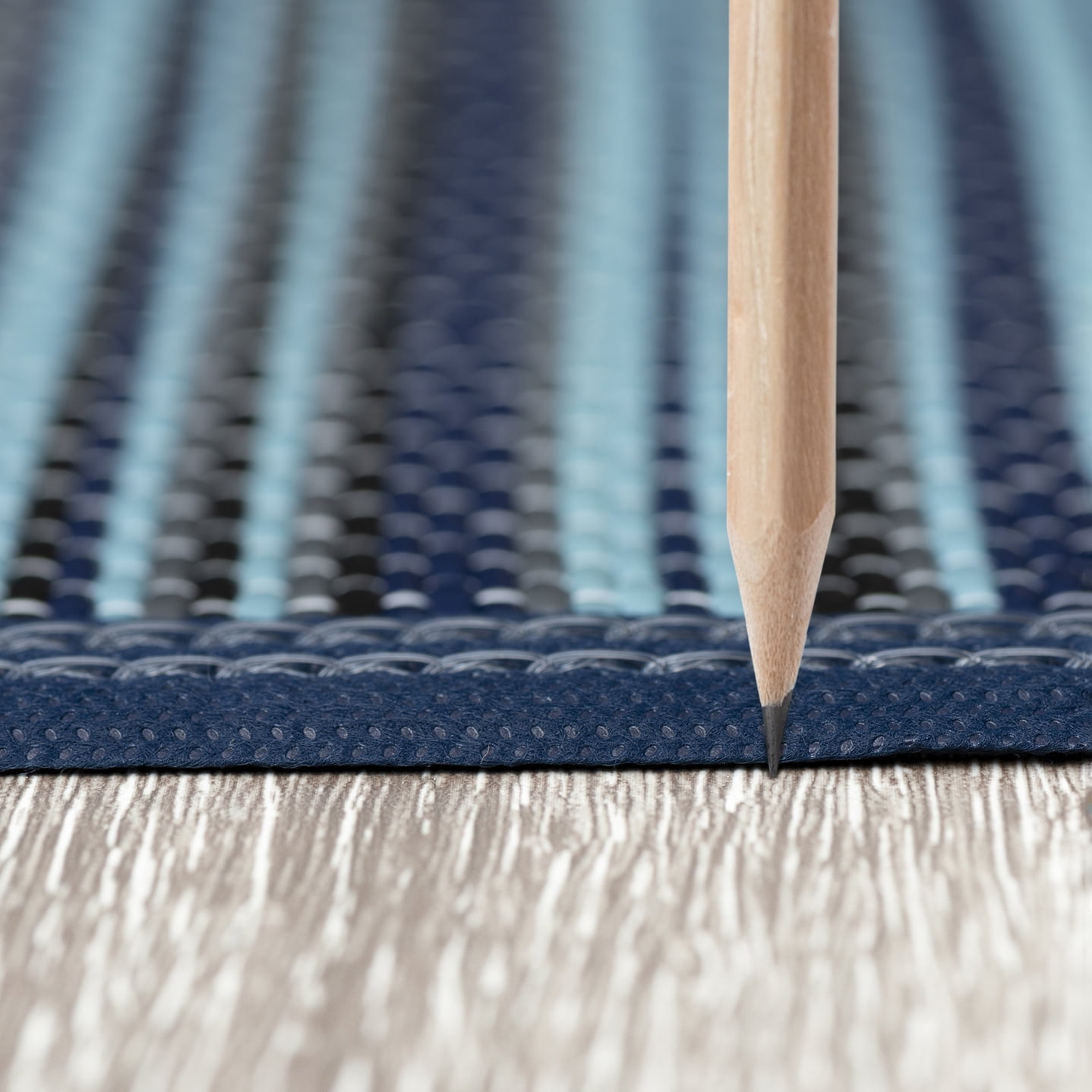 5x7 Waterproof, Reversible Plastic Straw Outdoor Rugs for Patios | Also for Camping, RV, Deck, Porch, Balcony, Camp, Patio | Navy, Stripes | Size: 5' x 6'11''