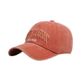 thumbnail image 2 of Unisex Vintage Baseball Cap Adjustable Washed Cotton Embroidery New York Low Profile Dad Hat Orange, 2 of 3