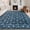 Blue, variant on ZACOO 2'x6' Vintage Runner Rug, Machine Washable Ultra‑Thin Non‑Slip Floral Border Printed Carpet for Hallway Entryway Kitchen, Red Brown