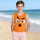 thumbnail image 5 of Camisolas de cuello redondo para niños pequeños y niños a la moda, lindas camisetas con estampado degradado, parte inferior suave sin mangas, camisetas para niñas, 5 of 6