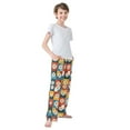 thumbnail image 3 of FORMRS Boys Pajama Pants with Pockets Size 9-10Y Kids Lounge Sleep Bottoms, Yellow Checkered Daisy, 3 of 8