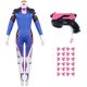 thumbnail image 3 of Overwatch-Disfraz de Cosplay de Dva para mujer, mono ajustado, peluca, auriculares, pistola, accesorios, tatuaje, pegatinas, traje, fiesta, Zentai Cos, 3 of 6