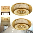 thumbnail image 5 of WUZSTAR 19.5 Inch Bird Cage Ceiling Light Chinese style Bamboo and Rattan Lantern Pendant Light, 5 of 8