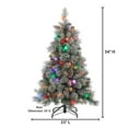 thumbnail image 4 of Sterling 4.5 ft. Pre Lit Multi Colored LED Flocked Hard Needle Pine, 4 of 5
