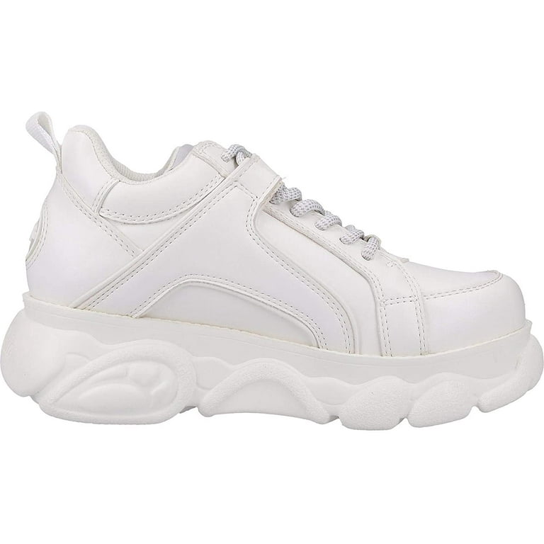Corin Women's Chunky Sole Lace Synthetic Platform Sneakers In White Size 9 - Walmart.com