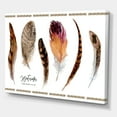 thumbnail image 3 of Designart ' Exotic Vibrant Boho Watercolor Feathers ' Bohemian & Eclectic Canvas Wall Art Print, 3 of 4