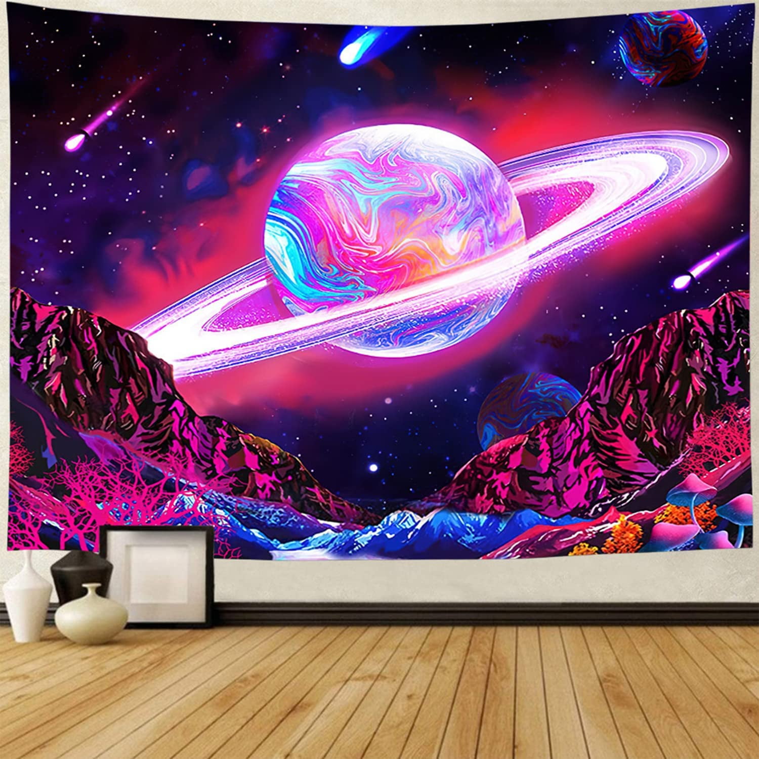 Psychedelic Wall Tapestry Fabric Wall Decor Bedroom Bohemian Wall Hanging Panoramic Canvas Wall Art Japanese Nature Tapestry 130x150cm Walmart