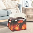 thumbnail image 5 of WOBOGO The Demon with A Sword Large Collapsible Storage Box Flip Lid Fabric Decorative Organizer Container Basket with Handles 16.5×12.6×11.8in, 5 of 7