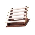 thumbnail image 4 of Segolike Rings Display Stand Jewelry Storage Rack Multi Tiers with Wooden Base Suede Holder Jewelry Organizer Rings Holder for Desktop , Beige 22x16.5x15.5cm, 4 of 8