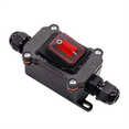 thumbnail image 4 of 2PCS IP67 Waterproof Inline Cord Switch 12VDC 20A DPST on Off Outdoor Toggle Switch with Red Light Rocker Button, 4 of 7