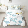 thumbnail image 2 of Castle Fairy Boys Jet 7-Piece Bedding Comforter Set,Transportation Theme King Bedding Sets,Cartoon Plane Ultra Soft Bed Sheets,Luxury Bedroom Decor, 2 of 8