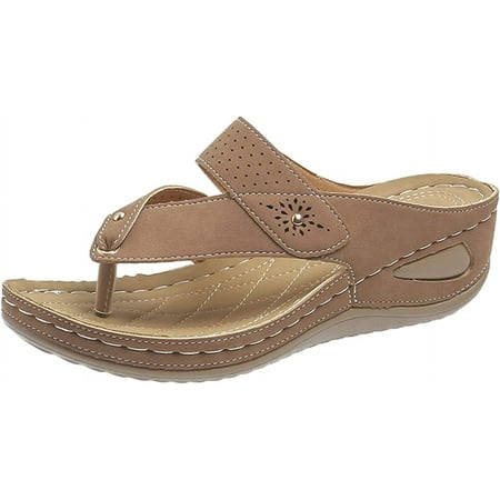 

Women S Flops With Arch Support Summer Sandals Comfortable Platform Wedge Sandals