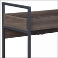 thumbnail image 4 of Serving Cart, Modern 2-Tier with Cup Holder | Walnut Brown & Black | Metal, Synthetic Wood, 4 of 7