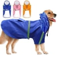 thumbnail image 4 of Pet Dog Waterproof Raincoat with Reflective Strip Hoodie  Rain Poncho Jacket for Dogs Small Large Dogs Rain Coat Waterproof Jacket  Yellow 2XL, 4 of 7