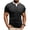 Black, variant on WIZUTIZ Men's Fake Two Pieces Henley Tshirts Classic T Shirts with Pocket Trendy Tee Short Sleeve Fashion Spring Clothes Men