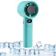 thumbnail image 1 of 0-120 Powerful Cooling Handheld Fan, Compact Mini Turbo Fan for Travel Office & Outdoor, USB Rechargeable & Digital Display, 1 of 5