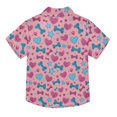 thumbnail image 2 of Dailycode Small Short Sleeve Button Down Shirts Love Heart Bones Paw Star Casual Shirt 3-10 Years, 2 of 9
