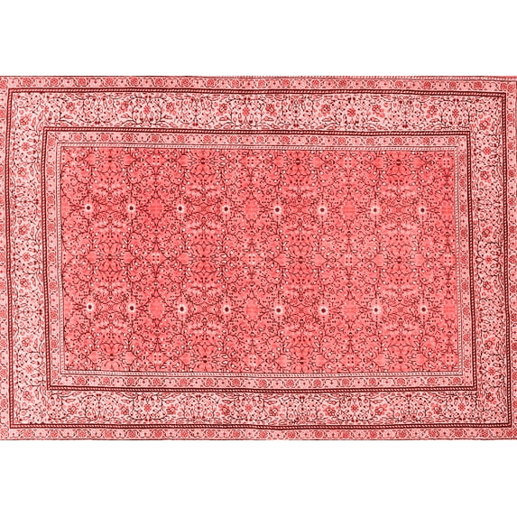 Ahgly Company Indoor Rectangle Oriental Red Traditional Area Rugs, 5' x 7'