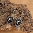 thumbnail image 2 of Nvzi Pendientes colgantes de estilo retro, nuevos y únicos, joyería étnica bohemia vintage (negro), 2 of 4