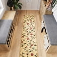 thumbnail image 2 of Ottomanson Extra Long Runner Rug 1'10.5" x 13' – Non-Slip Low Pile Hallway Carpet, Floral Beige, 2 of 7