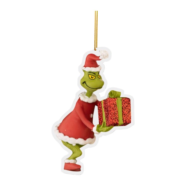 Grinch Christmas Decorations Grinch Decor the Grinch Stole Christmas Acrylic Pendant Christmas Tree Decoration, 1PC Christmas Decoration How The Stole Christmas With Present Christmas Ornament
