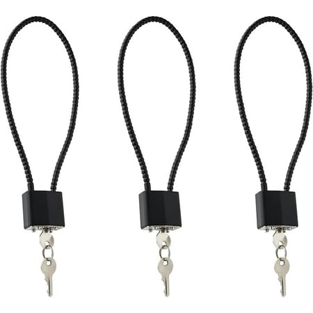 Cable Gun Locks with Keys - Keyed Alike 15 Cable Gun Safe Lock CA DOJ Approved for Pistols Handguns Rifles and Shotguns Home Storage Firearm Locking and Safety(Black NoLogo15*3)
