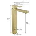 thumbnail image 7 of JERFIT Modern Single Handle Bathroom Sink Faucet with Pop-Up Drain, Brushed Gold Waterfall Vanity Basin Faucet for Single Hole, Anti-Tarnish Stainless Steel, 7 of 7